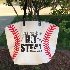 Huge Baseball canvas totes